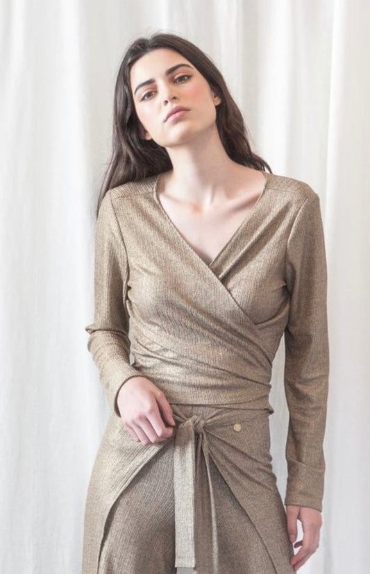 Wrap Manga Larga Ocre