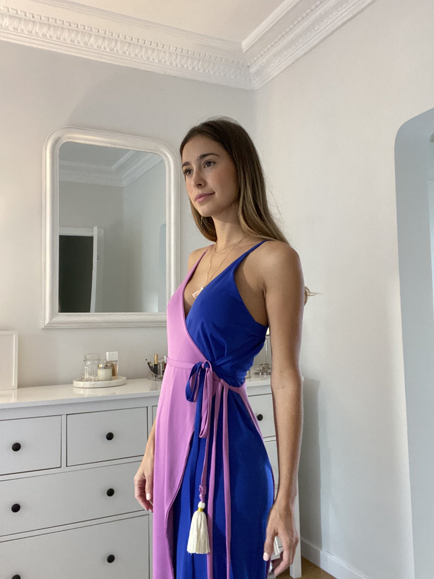 Vestido Doble Midi Lila 89
