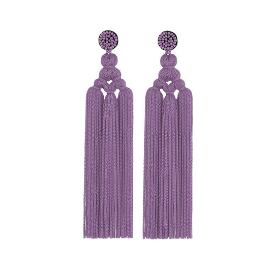 Earring de Pompones Lila
