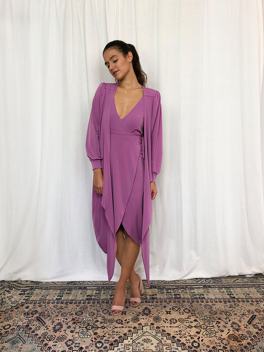 Vestido Doble Midi Lila 89