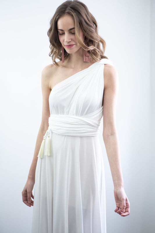 Vestido Infinito Blanco Crudo